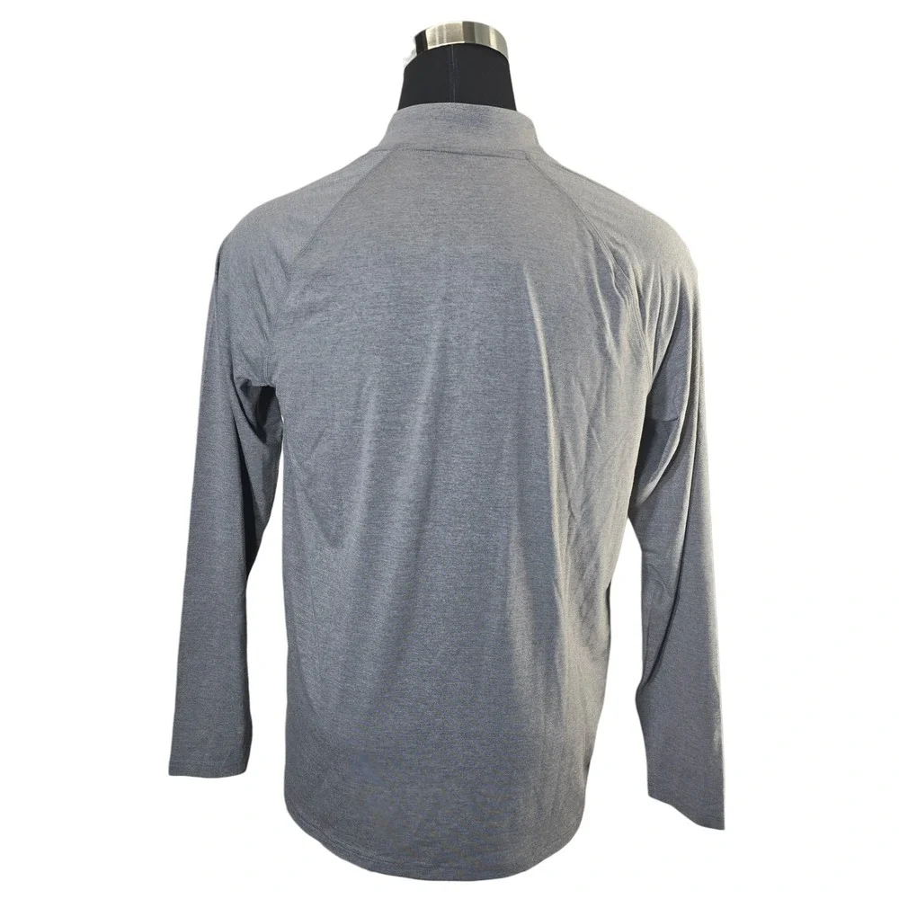 Free Fly Pullover Mens XL Gray Bamboo Blend Performance 1/4 Zip Athletic Top